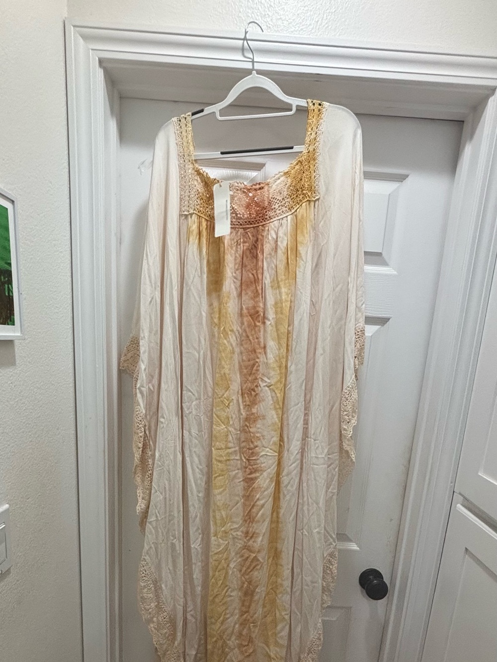 Jen's Pirate Booty Cream kaftan with Gold & Tan Accents